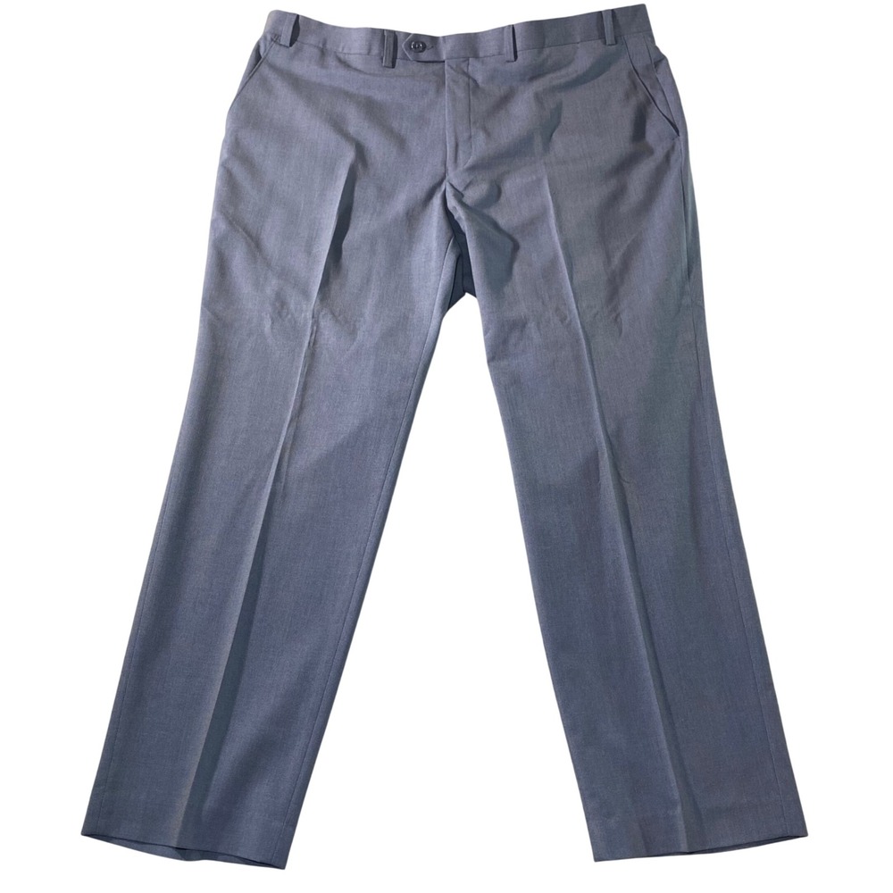Michael Kors‎ Dress Pants Mens 42x30 Gray Blue Flat Front Slacks Casual EUC